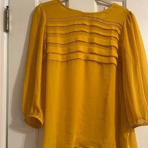 Ann Taylor Loft-mustard blouse